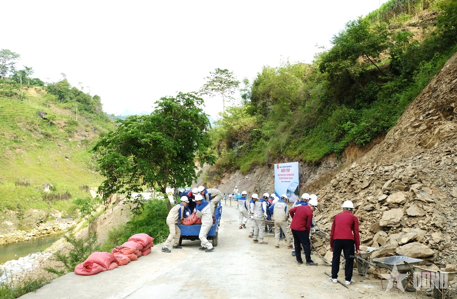 Cụm Thủy điện Nho Quế diễn tập ứng phó thiên tai, tình huống khẩn cấp năm 2026

